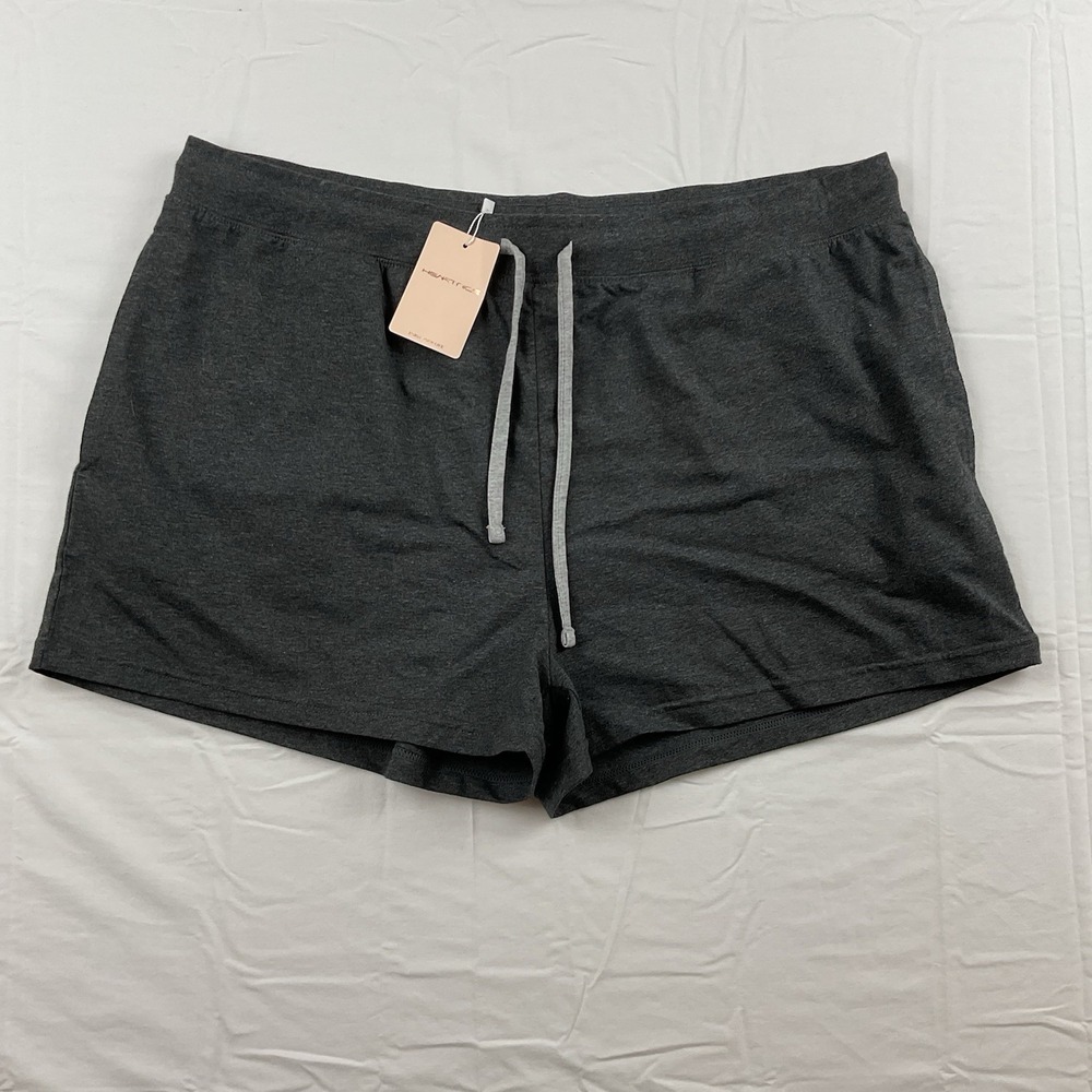 Heartnice Womens Shorts‎ 2XL Charcoal Gray Lounge Stretch Comfy Soft Casual Fit